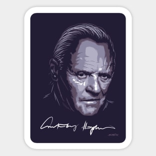 Anthony Hopkins signed portrait Sticker
